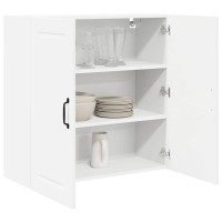 Produktbild för Väggskåp PORTO Vit 80 x 31 x 80 cm Konstruerat trä