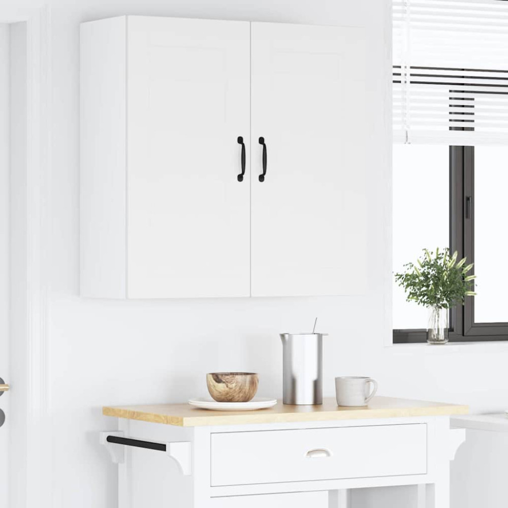 Produktbild för Väggskåp PORTO Vit 80 x 31 x 80 cm Konstruerat trä