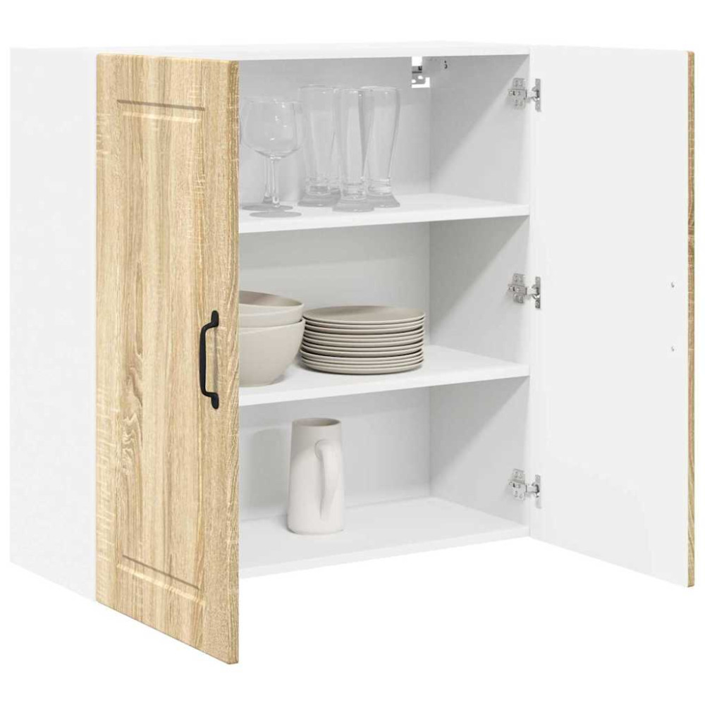 Produktbild för Väggskåp PORTO Sonoma-ek 80 x 31 x 80 cm Konstruerat trä