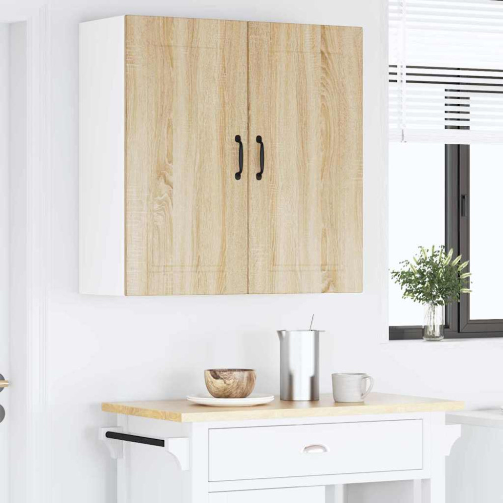 Produktbild för Väggskåp PORTO Sonoma-ek 80 x 31 x 80 cm Konstruerat trä