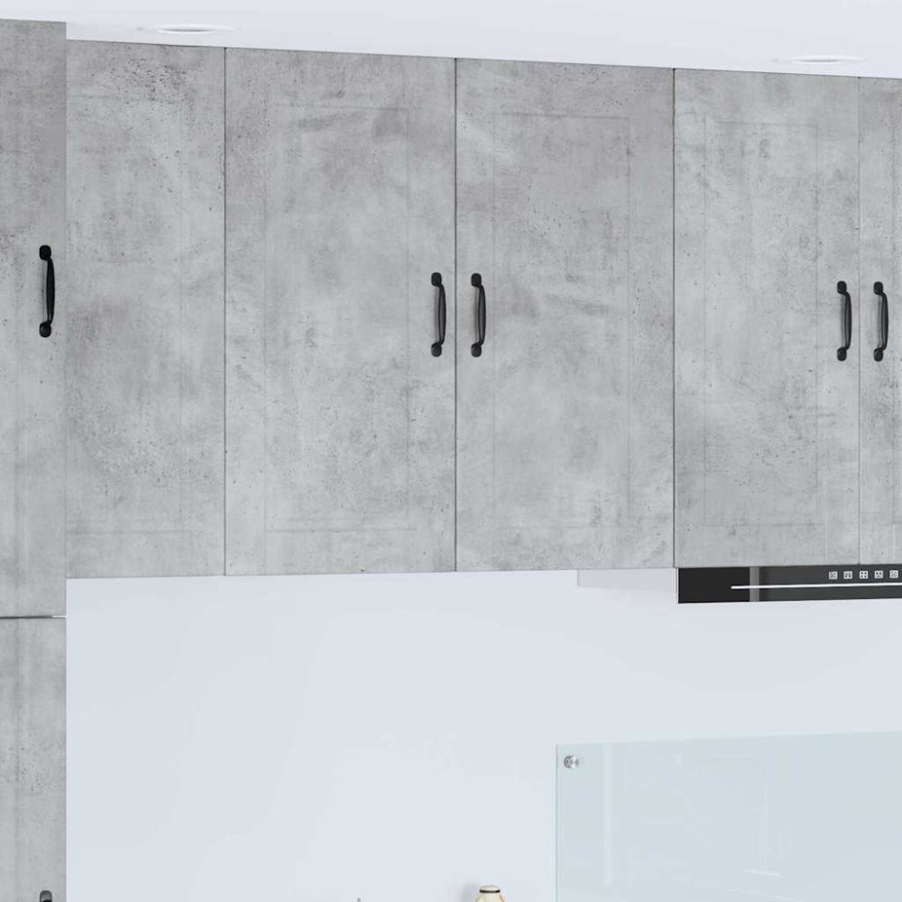 Produktbild för Väggskåp PORTO Betonggrå 80 x 31 x 80 cm Konstruerat trä