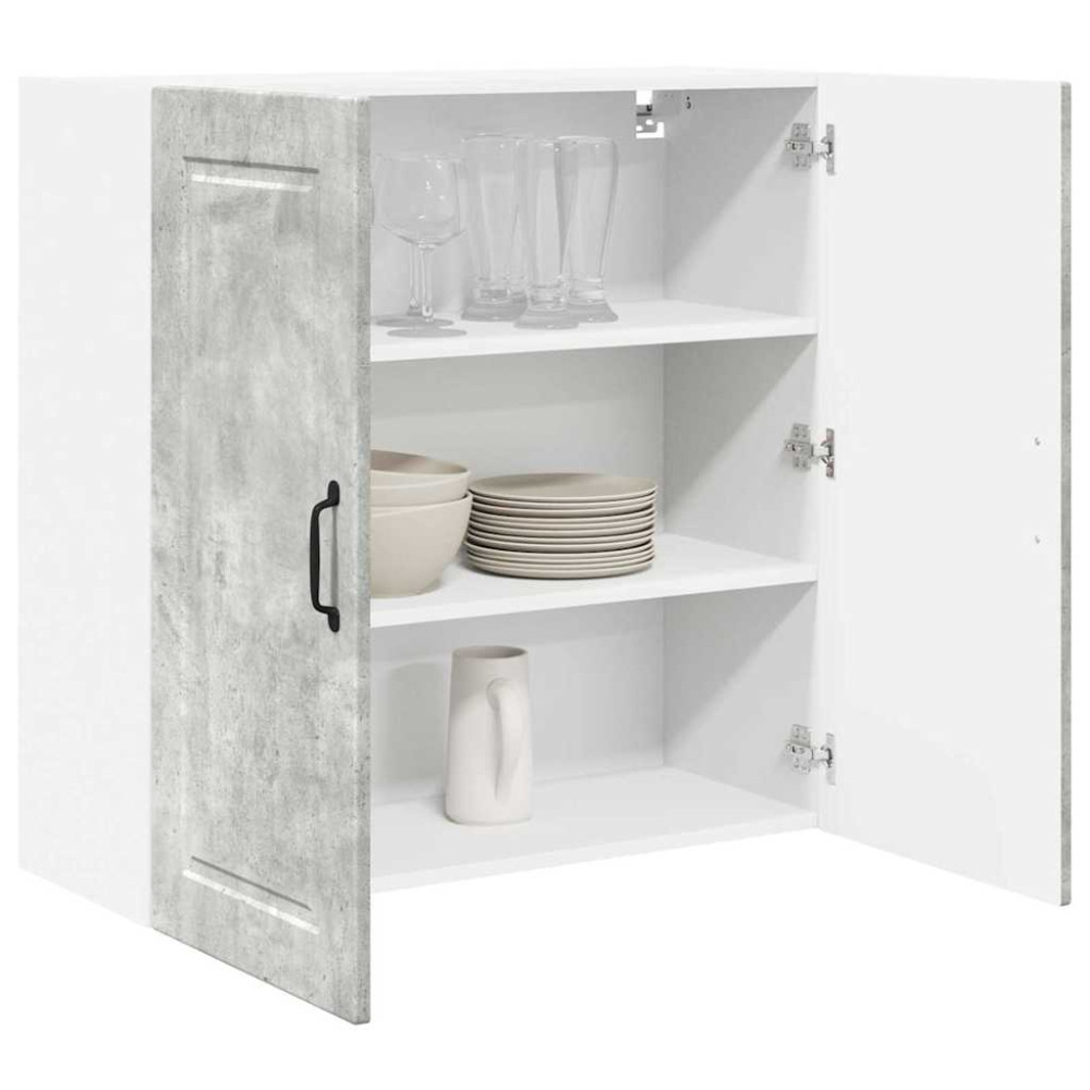 Produktbild för Väggskåp PORTO Betonggrå 80 x 31 x 80 cm Konstruerat trä