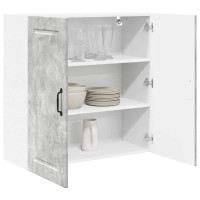 Produktbild för Väggskåp PORTO Betonggrå 80 x 31 x 80 cm Konstruerat trä