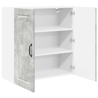 Produktbild för Väggskåp PORTO Betonggrå 80 x 31 x 80 cm Konstruerat trä