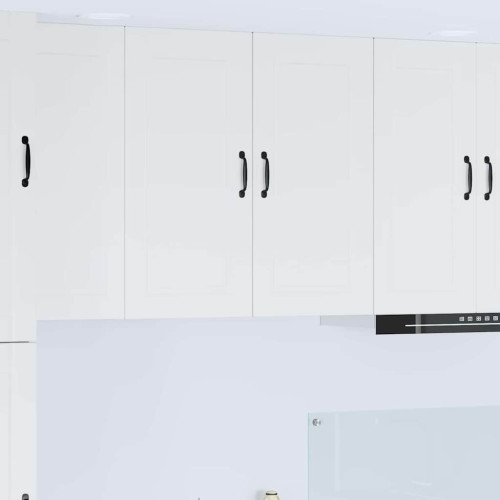 vidaXL Väggskåp PORTO Högblanka vita 80 x 31 x 80 cm Konstruerat trä