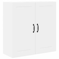 Produktbild för Väggskåp PORTO Högblanka vita 80 x 31 x 80 cm Konstruerat trä