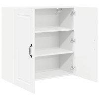 Produktbild för Väggskåp PORTO Högblanka vita 80 x 31 x 80 cm Konstruerat trä