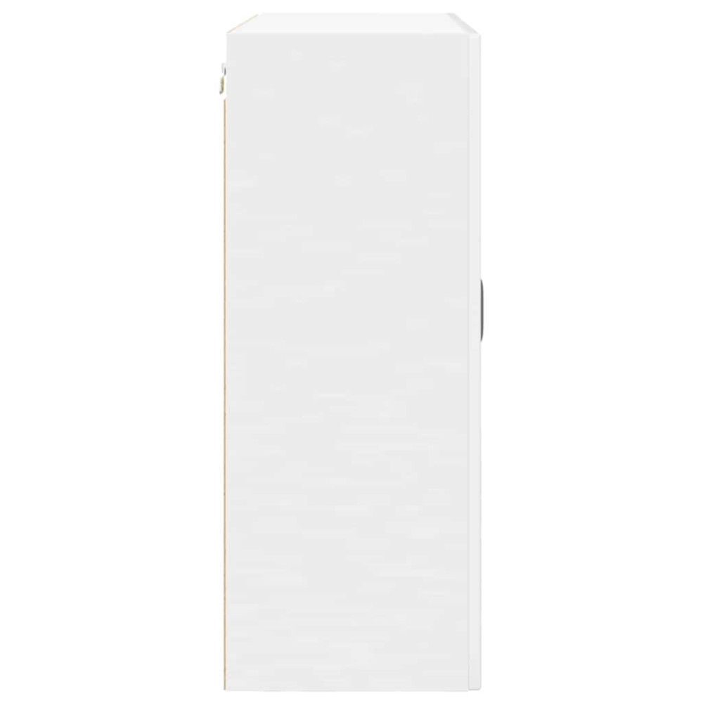 Produktbild för Väggskåp PORTO Högblanka vita 80 x 31 x 80 cm Konstruerat trä