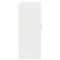 Produktbild för Väggskåp PORTO Högblanka vita 80 x 31 x 80 cm Konstruerat trä