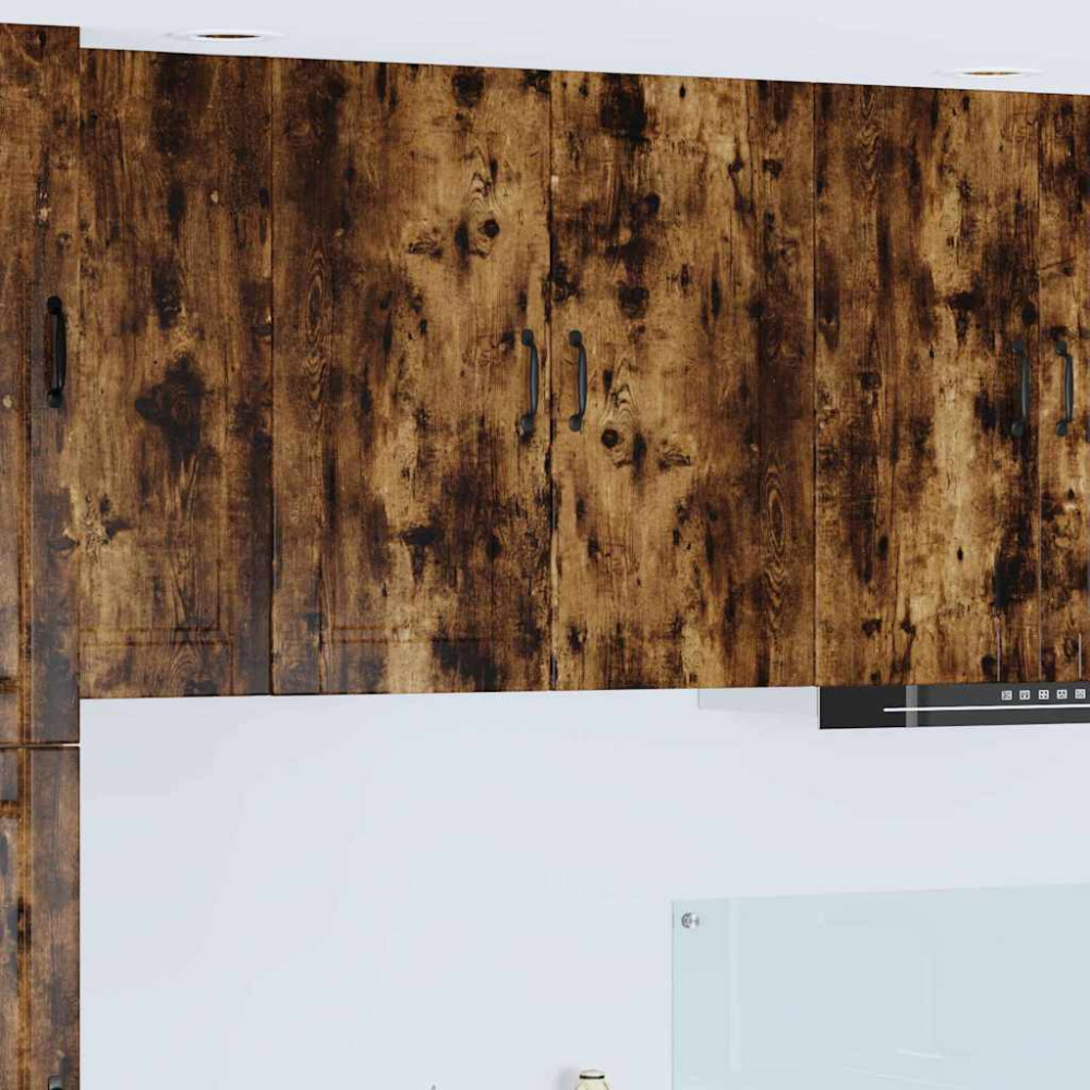 Produktbild för Väggskåp PORTO Rökt ek 80 x 31 x 80 cm Konstruerat trä