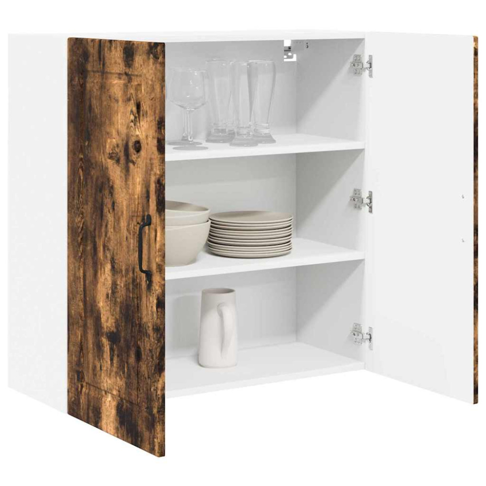 Produktbild för Väggskåp PORTO Rökt ek 80 x 31 x 80 cm Konstruerat trä