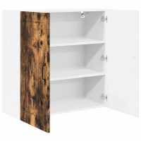Produktbild för Väggskåp PORTO Rökt ek 80 x 31 x 80 cm Konstruerat trä