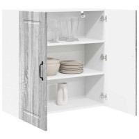 Produktbild för Väggskåp PORTO Grå Sonoma 80 x 31 x 80 cm Konstruerat trä