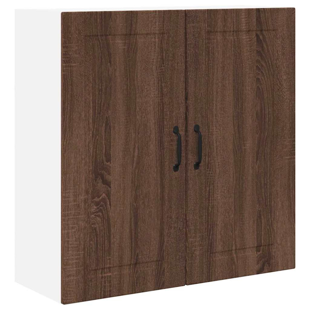 Produktbild för Väggskåp PORTO Brun Ek 80 x 31 x 80 cm Konstruerat trä