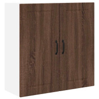 Produktbild för Väggskåp PORTO Brun Ek 80 x 31 x 80 cm Konstruerat trä