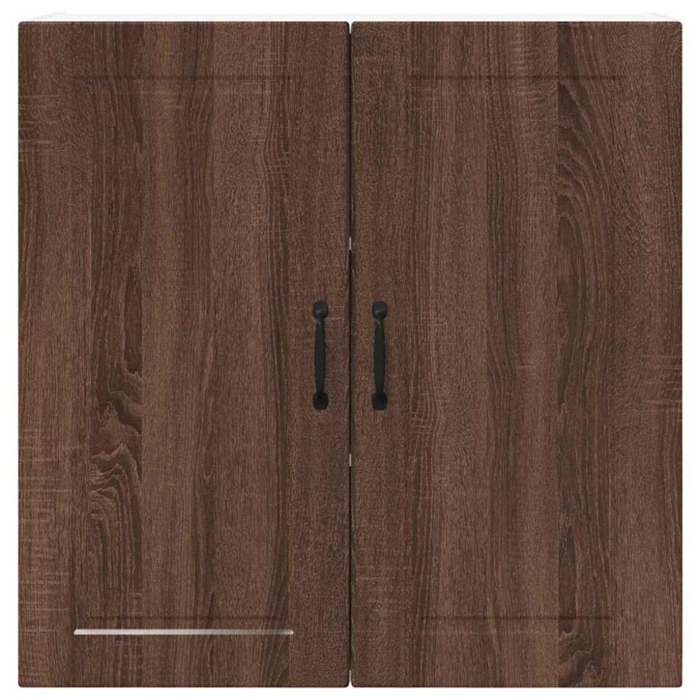 Produktbild för Väggskåp PORTO Brun Ek 80 x 31 x 80 cm Konstruerat trä