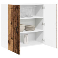 Produktbild för Väggskåp PORTO Gammalt trä 80 x 31 x 80 cm Konstruerat trä