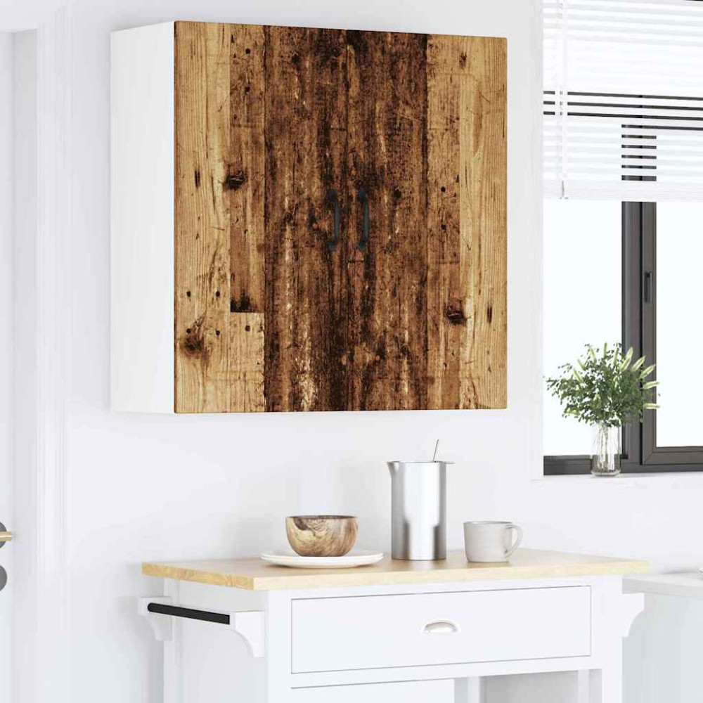 Produktbild för Väggskåp PORTO Gammalt trä 80 x 31 x 80 cm Konstruerat trä