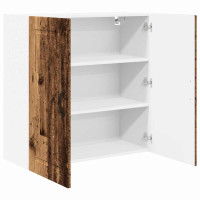 Produktbild för Väggskåp PORTO Gammalt trä 80 x 31 x 80 cm Konstruerat trä