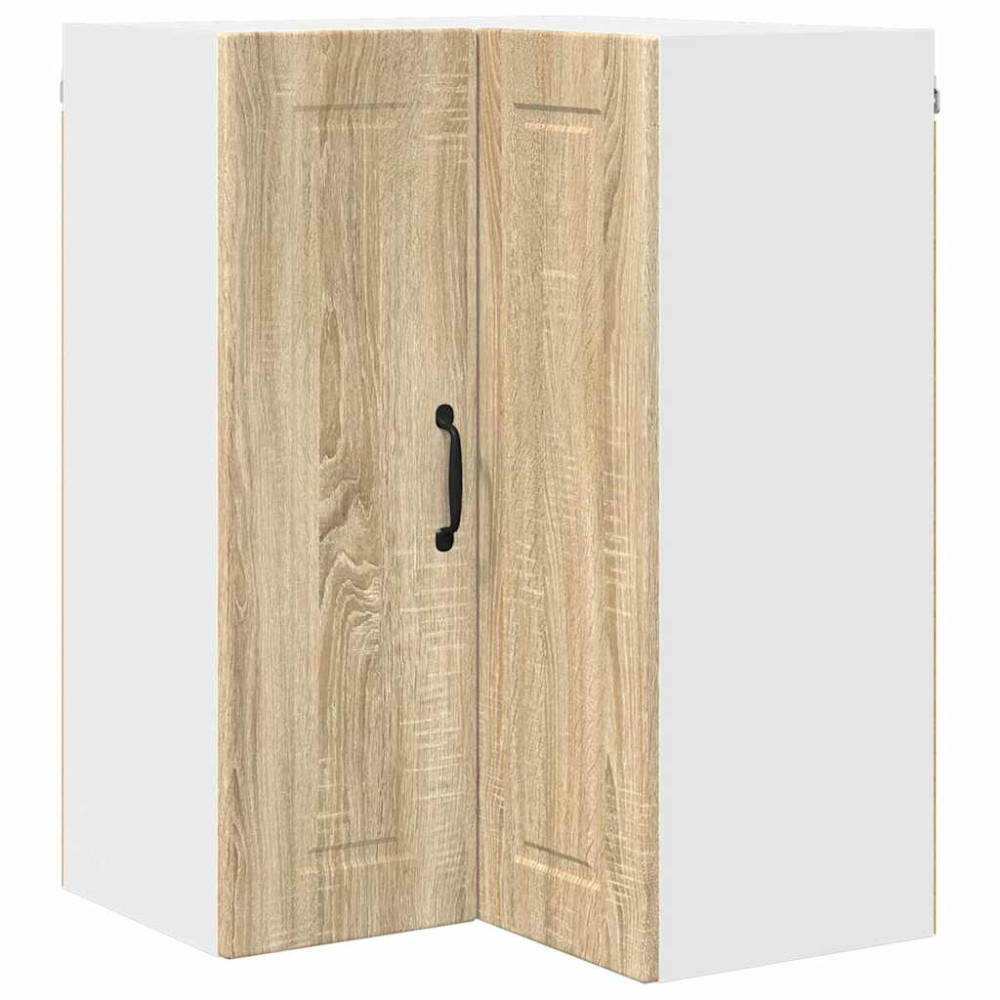Produktbild för Vägghörnskåp PORTO Sonoma-ek 57 x 57 x 80 cm Konstruerat trä