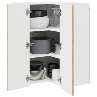 Produktbild för Vägghörnskåp PORTO Sonoma-ek 57 x 57 x 80 cm Konstruerat trä