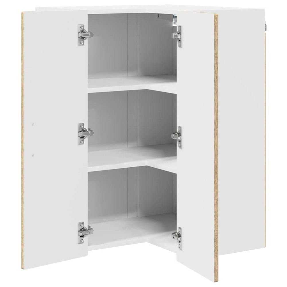 Produktbild för Vägghörnskåp PORTO Sonoma-ek 57 x 57 x 80 cm Konstruerat trä