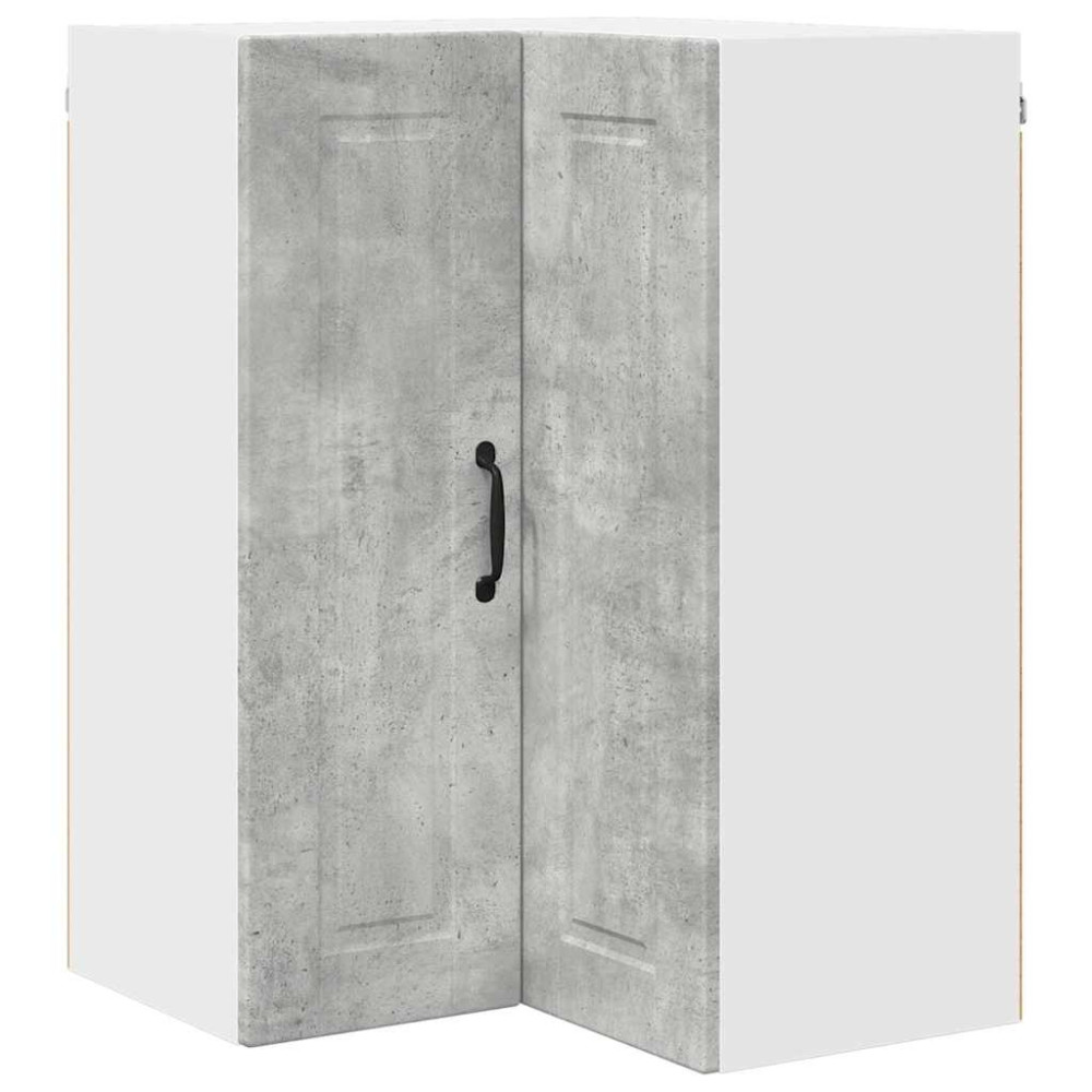 Produktbild för Vägghörnskåp PORTO Betonggrå 57 x 57 x 80 cm Konstruerat trä