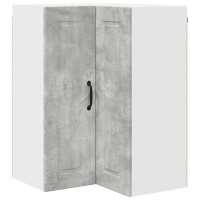 Produktbild för Vägghörnskåp PORTO Betonggrå 57 x 57 x 80 cm Konstruerat trä