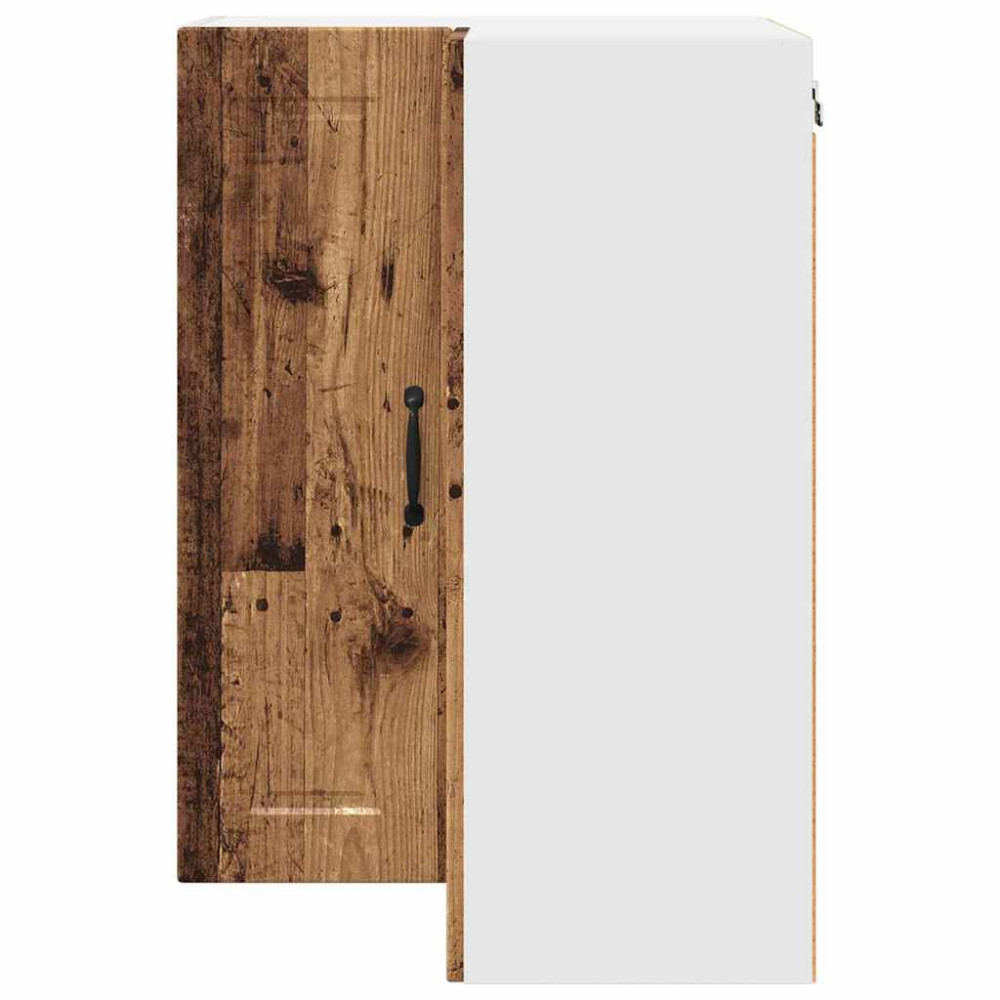 Produktbild för Vägghörnskåp PORTO Gammalt trä 57 x 57 x 80 cm Konstruerat trä
