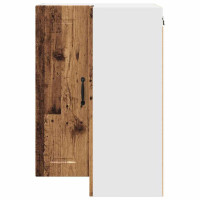 Produktbild för Vägghörnskåp PORTO Gammalt trä 57 x 57 x 80 cm Konstruerat trä