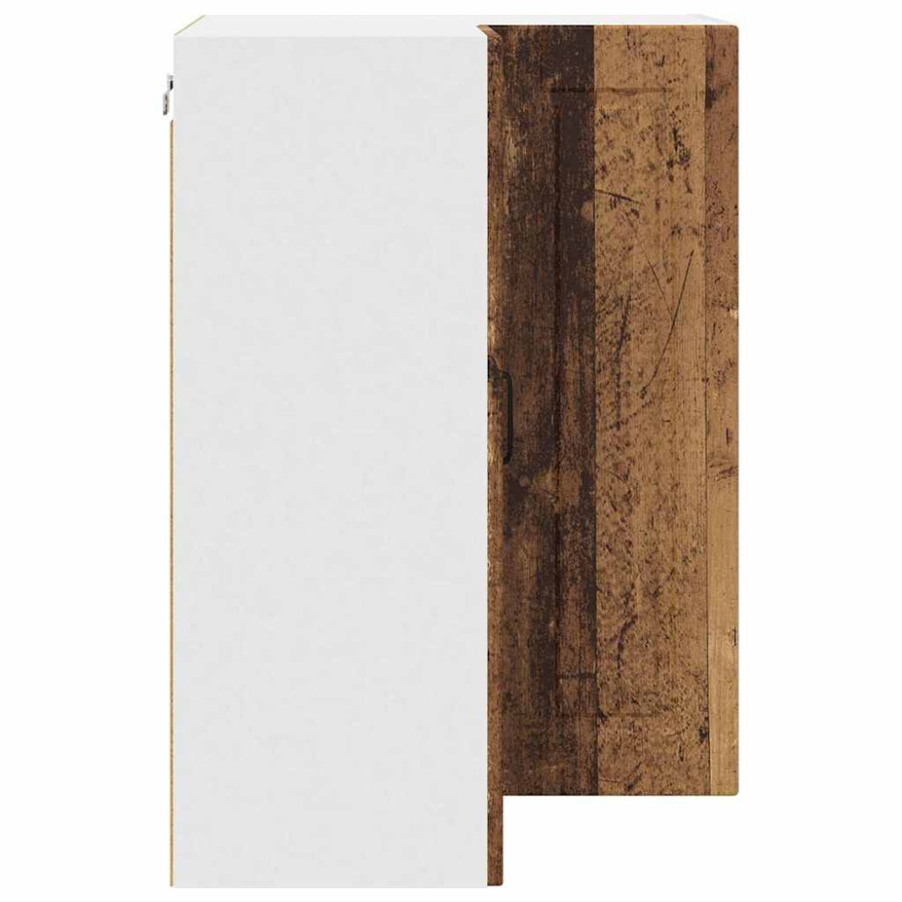 Produktbild för Vägghörnskåp PORTO Gammalt trä 57 x 57 x 80 cm Konstruerat trä