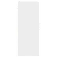 Produktbild för Väggglasförråd PORTO Vit 60 x 31 x 80 cm Konstruerat trä