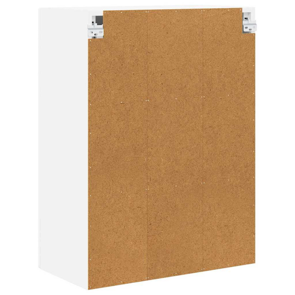 Produktbild för Väggglasförråd PORTO Vit 60 x 31 x 80 cm Konstruerat trä