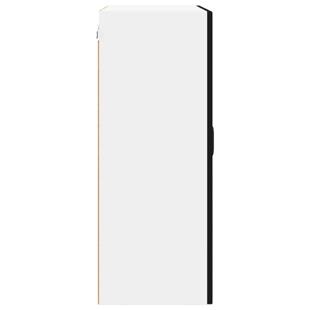Produktbild för Väggglasförråd PORTO Svart 60 x 31 x 80 cm Konstruerat trä
