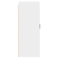 Produktbild för Väggglasförråd PORTO Högblanka vita 60 x 31 x 80 cm