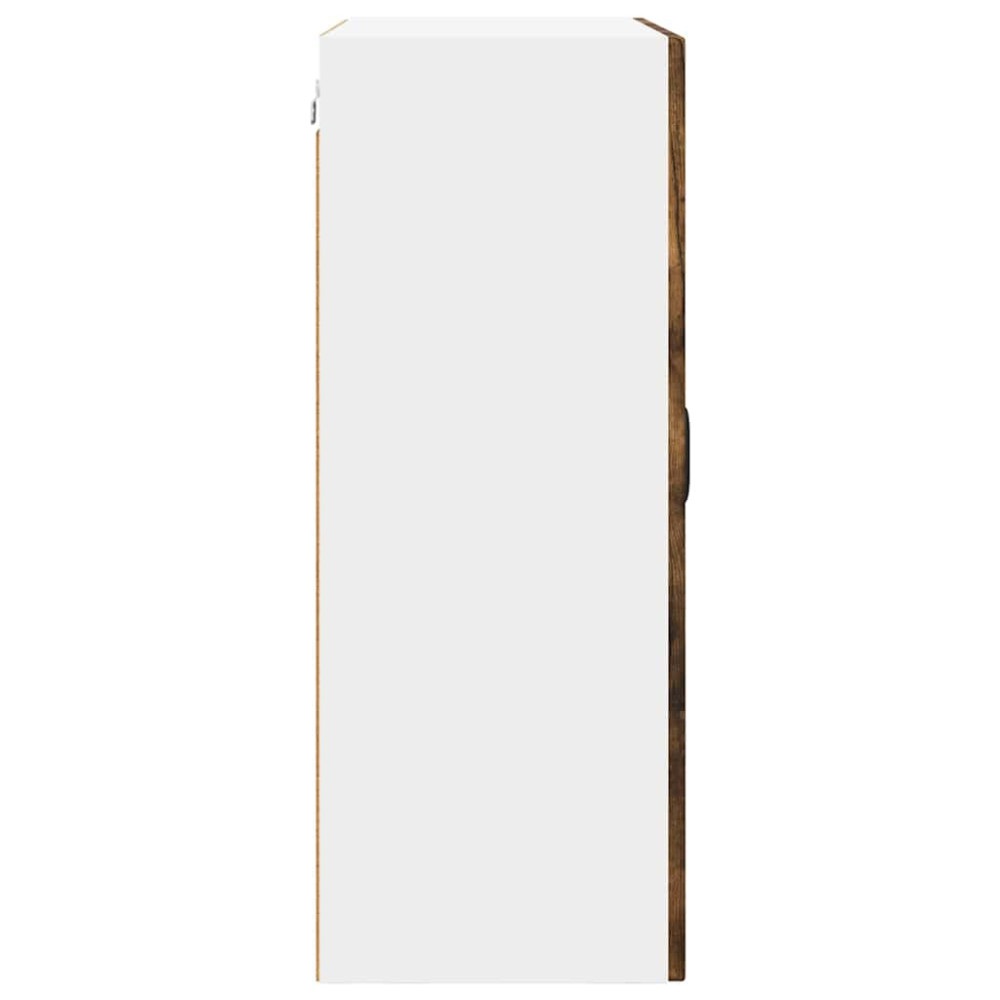 Produktbild för Väggglasförråd PORTO Rökt ek 60 x 31 x 80 cm Konstruerat trä
