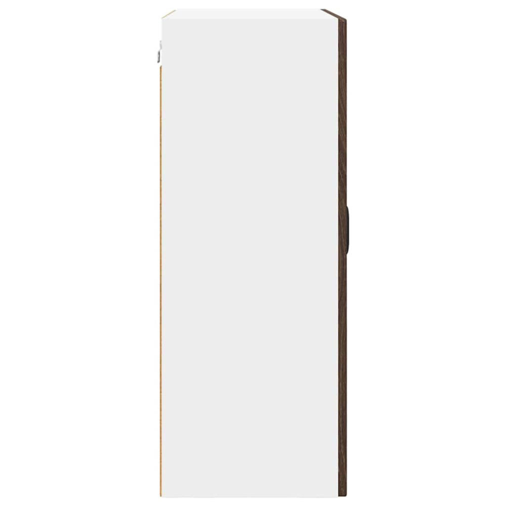 Produktbild för Väggsglas skåp PORTO Brun Ek 60 x 31 x 80 cm Konstruerat trä