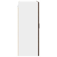 Produktbild för Väggsglas skåp PORTO Brun Ek 60 x 31 x 80 cm Konstruerat trä