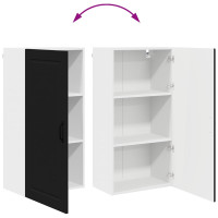 Produktbild för Väggskåp PORTO Svart 50 x 31 x 100 cm Konstruerat trä
