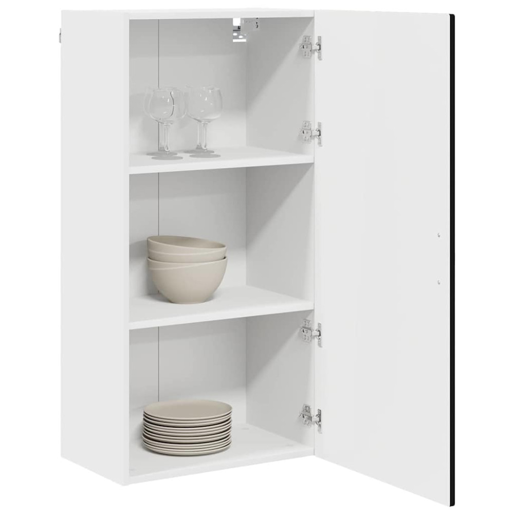 Produktbild för Väggskåp PORTO Svart 50 x 31 x 100 cm Konstruerat trä