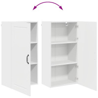 Produktbild för Väggskåp PORTO Högblanka vita 50 x 31 x 100 cm Konstruerat trä