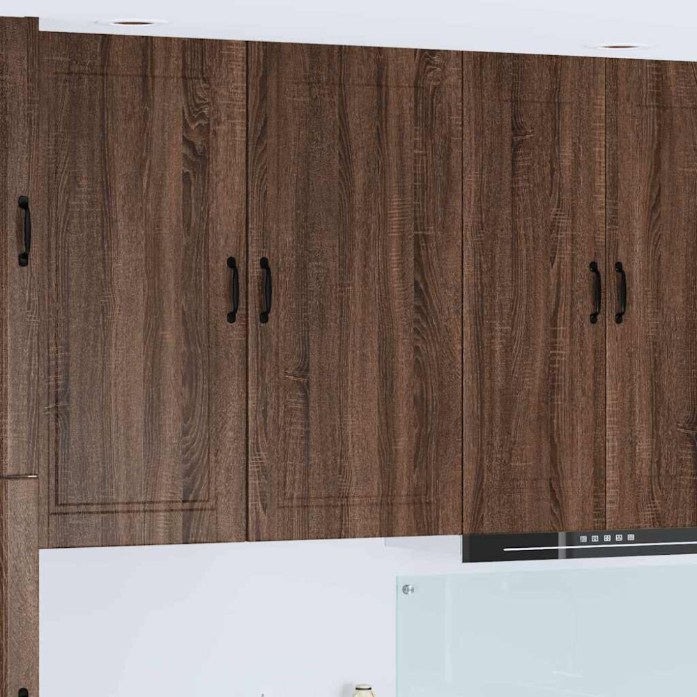 Produktbild för Väggskåp PORTO Brun Ek 50 x 31 x 100 cm Konstruerat trä