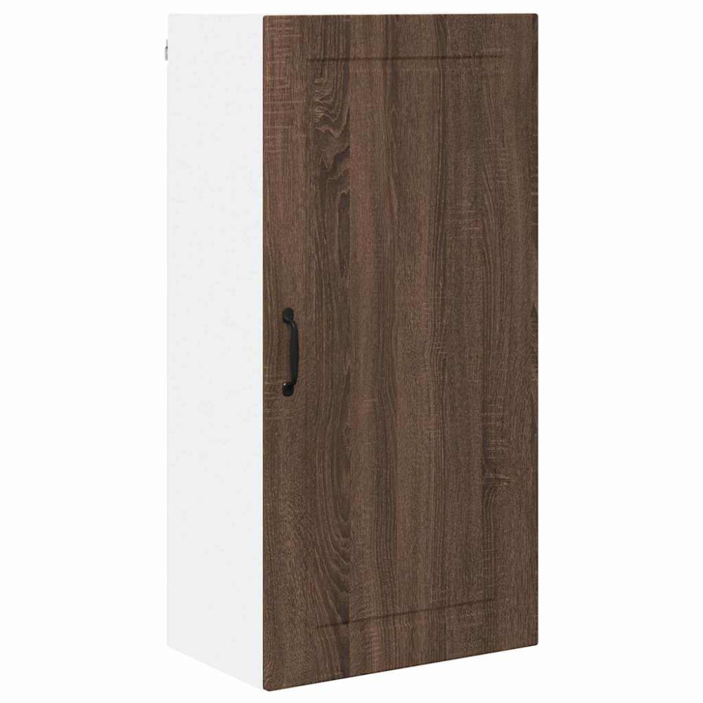 Produktbild för Väggskåp PORTO Brun Ek 50 x 31 x 100 cm Konstruerat trä