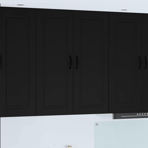 vidaXL Väggskåp PORTO Svart 80 x 31 x 100 cm Konstruerat trä