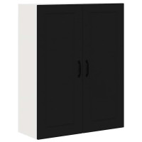 Produktbild för Väggskåp PORTO Svart 80 x 31 x 100 cm Konstruerat trä