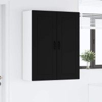 Produktbild för Väggskåp PORTO Svart 80 x 31 x 100 cm Konstruerat trä