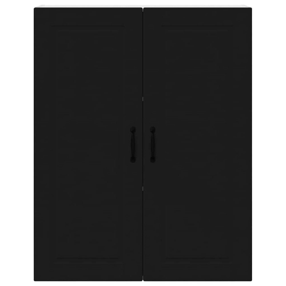 Produktbild för Väggskåp PORTO Svart 80 x 31 x 100 cm Konstruerat trä