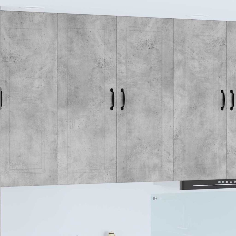 Produktbild för Väggskåp PORTO Betonggrå 80 x 31 x 100 cm Konstruerat trä