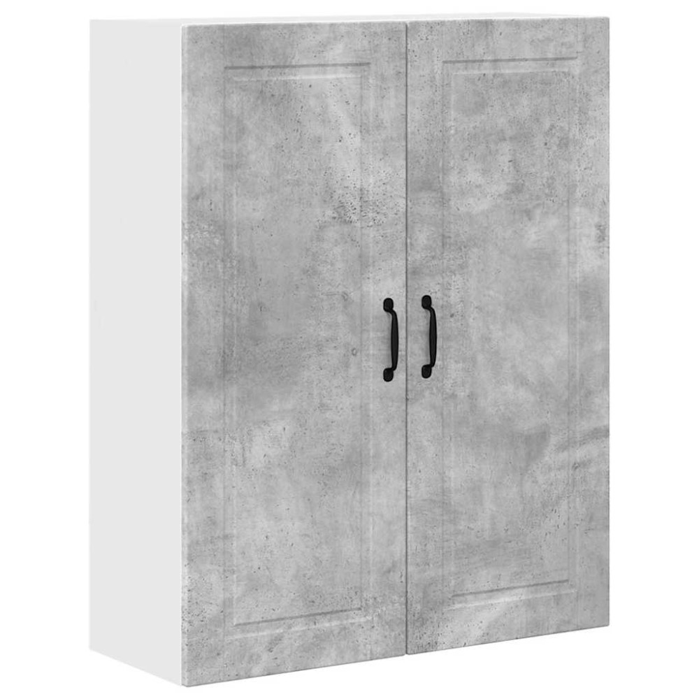 Produktbild för Väggskåp PORTO Betonggrå 80 x 31 x 100 cm Konstruerat trä