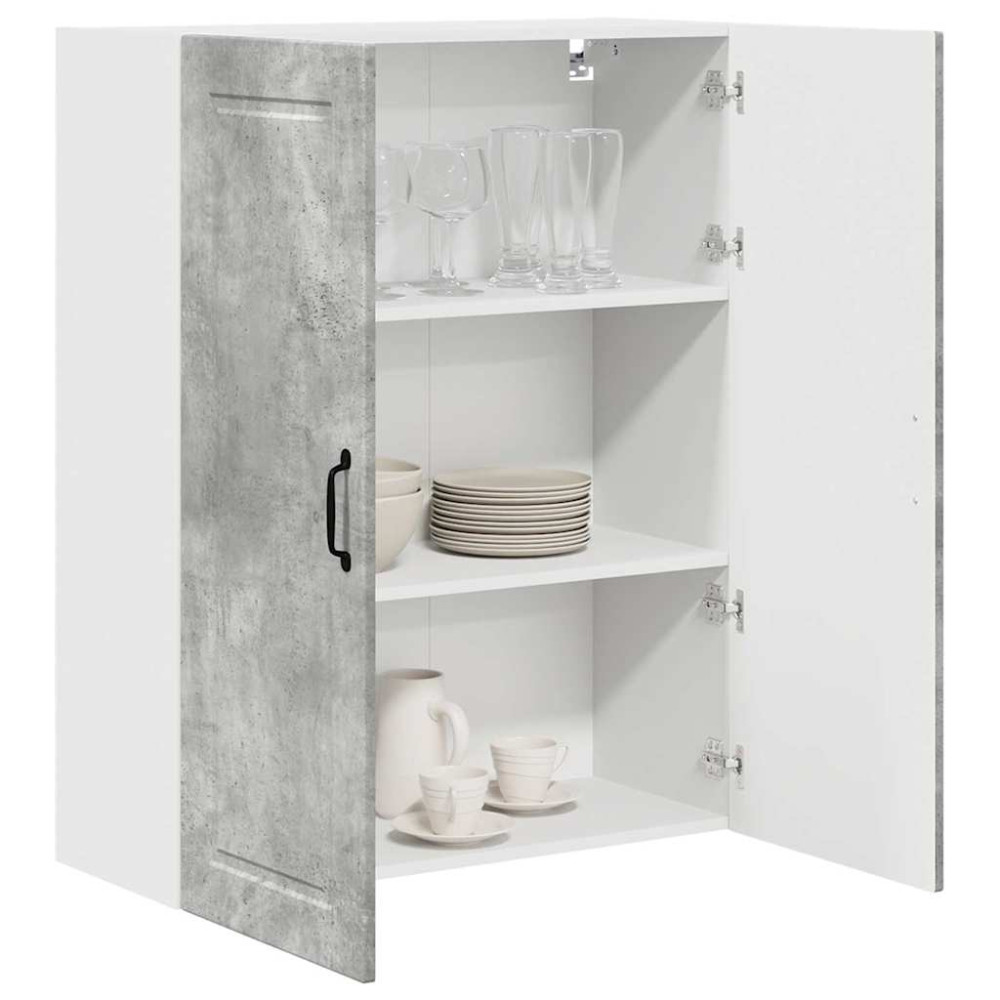 Produktbild för Väggskåp PORTO Betonggrå 80 x 31 x 100 cm Konstruerat trä
